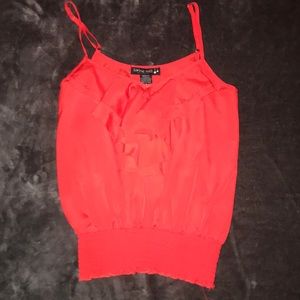 Living Doll Sz M hot pink top, adjustable straps